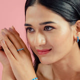 Hexa-Affair Sterling Silver Hoops for women