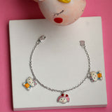 Dolly n Teddy Charms Sterling Silver Bracelet for Babies
