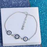 Nazarein Evil Eye Sterling Silver Bracelet for women