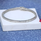 Sparkling Moments Silver Tennis Bracelet for Women