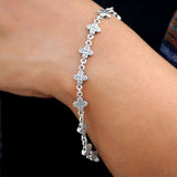 Lucky Bloom 925 Sterling Silver Oxidised Bracelet