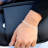 Sparkling White 925 Sterling silver bracelet for women