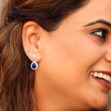 Blue Drizzle 925 Sterling Silver Dangler earring for women