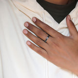 Checkers Sterling Silver Thumb Band for Men