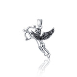 Cupid Sterling Silver Oxidised Pendant