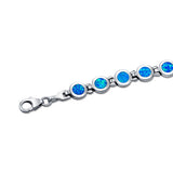 Blue Grace Sterling Silver Bracelet for Women with Australian Opal