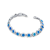 Blue Grace Sterling Silver Bracelet for Women with Australian Opal