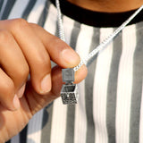 Silver Box Cross Pendant