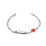 Touching Heart Sterling Silver Bracelet for Babies