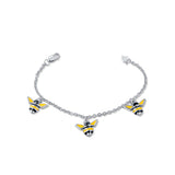 Buzzy Honeybee Sterling Silver Bracelet for Babies