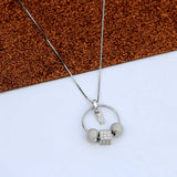 Dancing Butterfly silver Pendant Chain Set
