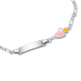 Two Little Hearts Sterling Silver Bracelet for Babies