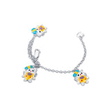 Experience luxury and comfort with our Yellow Dress Kitty Charms Sterling Silver Bracelet for Babies. Made with Sterling silver, this bracelet is comfortable for babies aged 1.5 to 2 years. Adorned with precious enamel-finished hello kitty charms, it's the perfect gift for your little one. Its silver finish adds a touch of elegance.