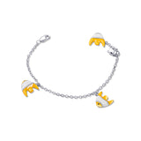 Adorable Yellow Fish Sterling Silver Bracelet for Babies