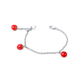 Lal Tamatar Charms Sterling Silver Bracelet for Babies