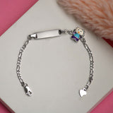 Purple Dressed Kitty Sterling Silver Bracelet for Babies