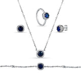 Blue Mood 925 Sterling Silver Silver 4-piece Sets for Women