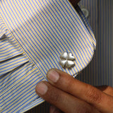 Silver Clover Cufflink