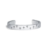 Cross 925 Sterling Silver Kada for Men
