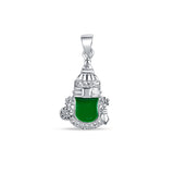The Devine Balaji 925 Sterling Silver Pendant - Green