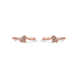 Lovable 925 Sterling Silver Rose Gold Toe Ring for Women