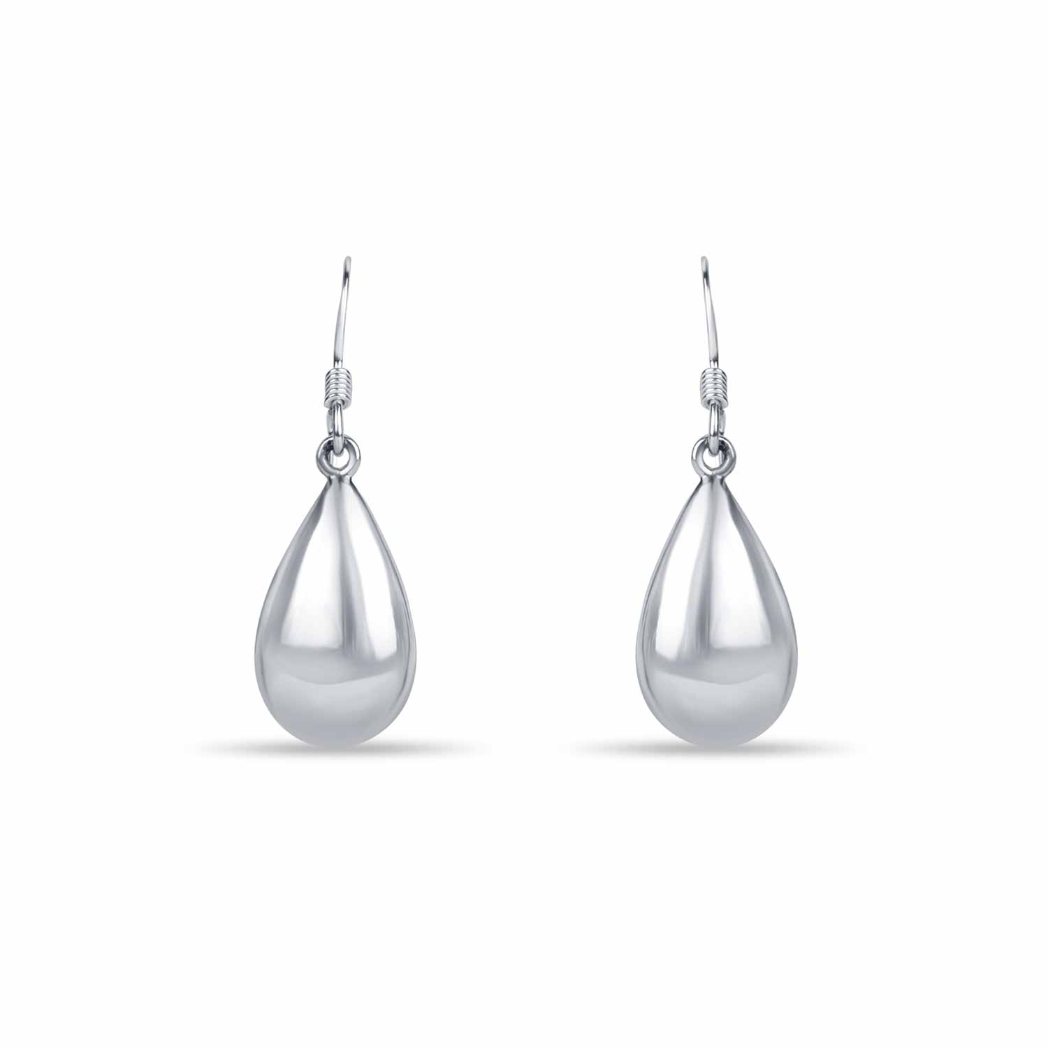 925 Sterling silverDangler features a drop shape hanging from a fish hook.