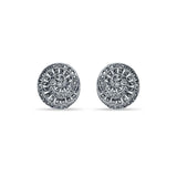 Pure Sterling silver studs earring for women in oxidised finish, Maracsite studded.  Features Spiral design this earring is perfect for everyday wear.