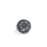 Aarani Oxidised Silver Ring for Women with Marcasite