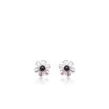 Pearly Blossom Silver Studs
