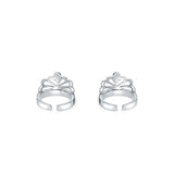 Malika Sterling Silver Toe Rings for Women with Marcasite