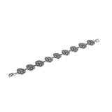 Keya Bracelet for Women in 92.5 Sterling Silver Marcasite Stones
