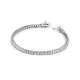 Sparkling Moments Silver Tennis Bracelet for Women