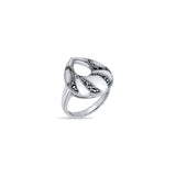 Boondein Set for Women in Silver with White Enamel and Marcasite