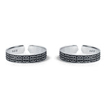 Titliyan Sterling Silver Oxidised Thumb Toe Ring for Women