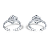 Vibha Sterling Silver Toe Ring for Women - Green