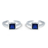Kamya Sterling Silver Toe Ring for Women - Blue