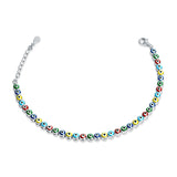 Evil Eye Sterling Silver Colorful Bracelets for Women