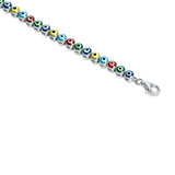 Evil Eye Sterling Silver Colorful Bracelets for Women