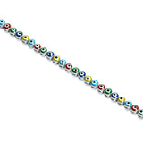 Evil Eye Sterling Silver Colorful Bracelets for Women