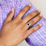 Faith Cross Sterling Silver Ring for Men