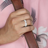 Swirly You Band for Men in 925 Sterling Silver with Zirconia