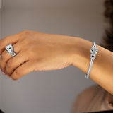 Silver Jaguar Sterling Silver 2-piece Set for Women