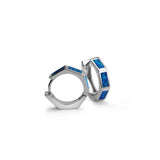 Hexa-Affair Sterling Silver Hoops for women