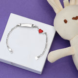 Touching Heart Sterling Silver Bracelet for Babies