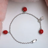 Lal Tamatar Charms Sterling Silver Bracelet for Babies