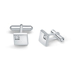 Classic Edge 925 Sterling Silver Cufflinks for Men