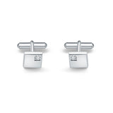 Classic Edge 925 Sterling Silver Cufflinks for Men