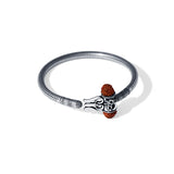 Trishul Damru 925 Sterling Silver Kada for Men