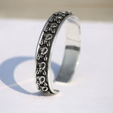 Vrishchik 925 Sterling Silver Cuff Kada for Men - Small