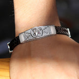 Flyboy 925 sterling silver Leather Bracelet for men